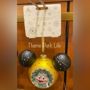 Disney Parks Mr. Toad Sunburst Glass Mickey Icon Christmas Ornament NEW